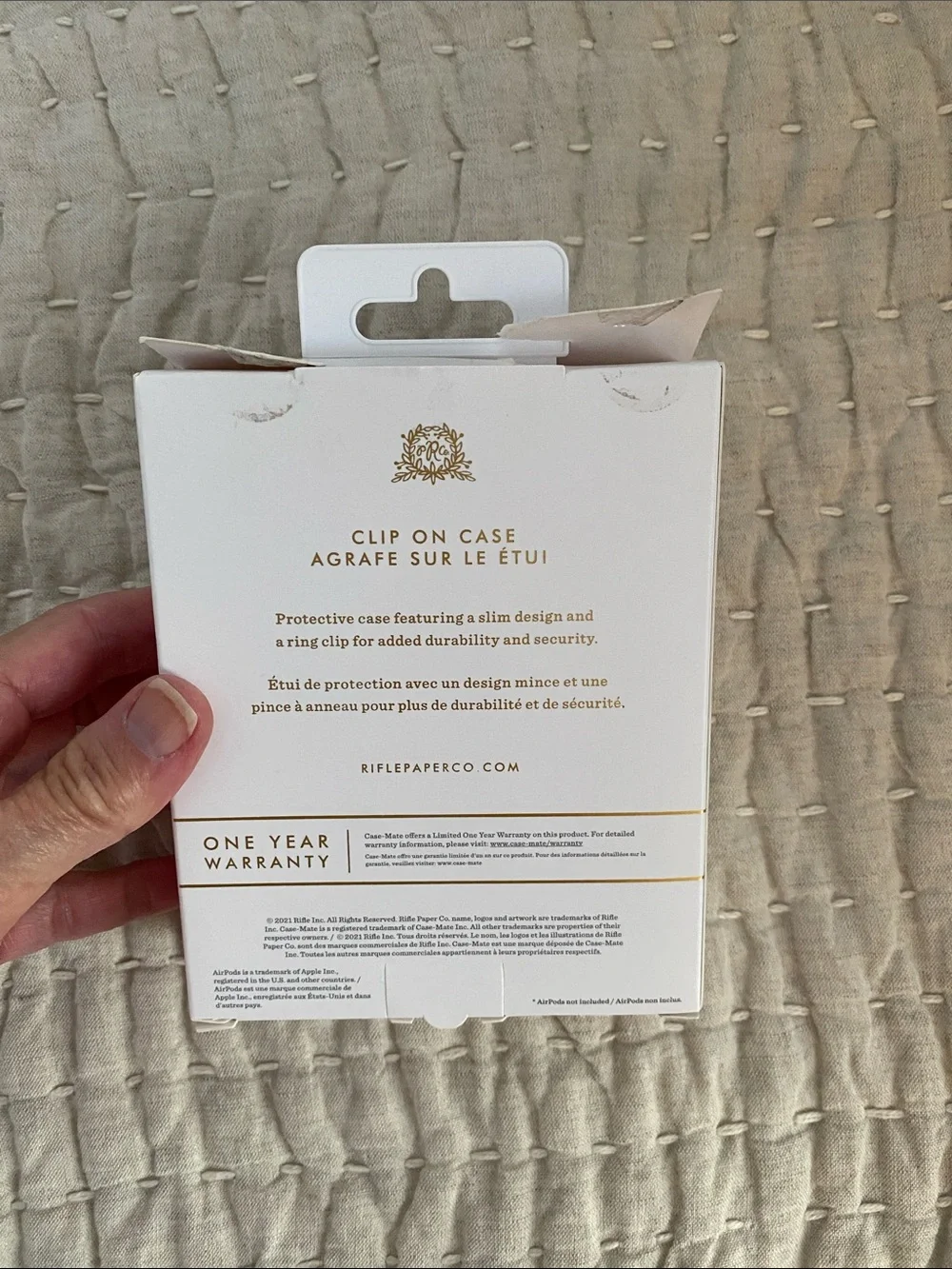 NIB Apple AirPods 3rd Generation case by Rifle Paper Co Pink Wildflowers